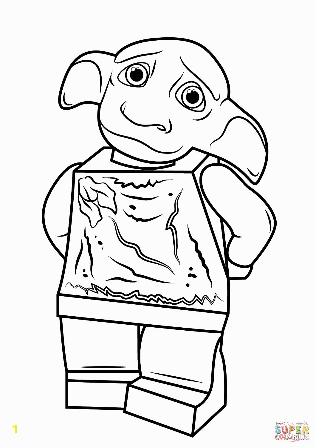 Lego Harry Potter Coloring Pages to Print Lego Harry Potter Dobby Coloring Page