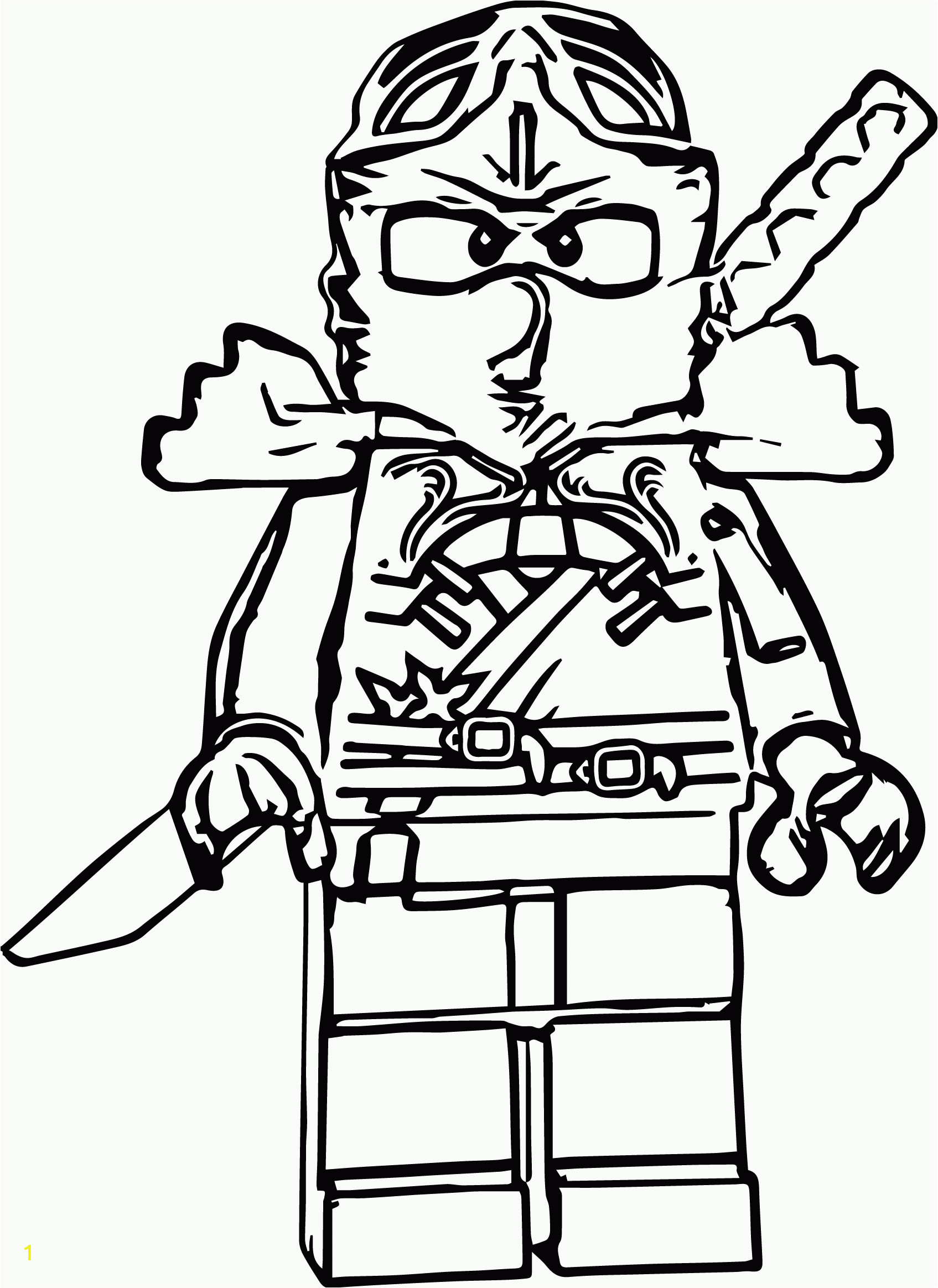 ninjago coloring page kai