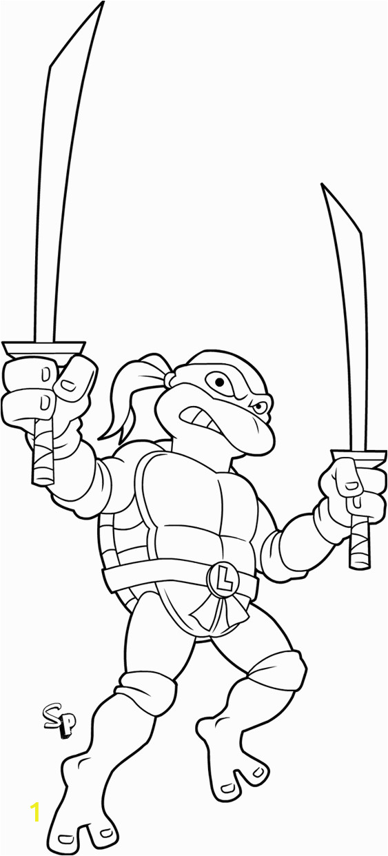 tmnt leonardo coloring page