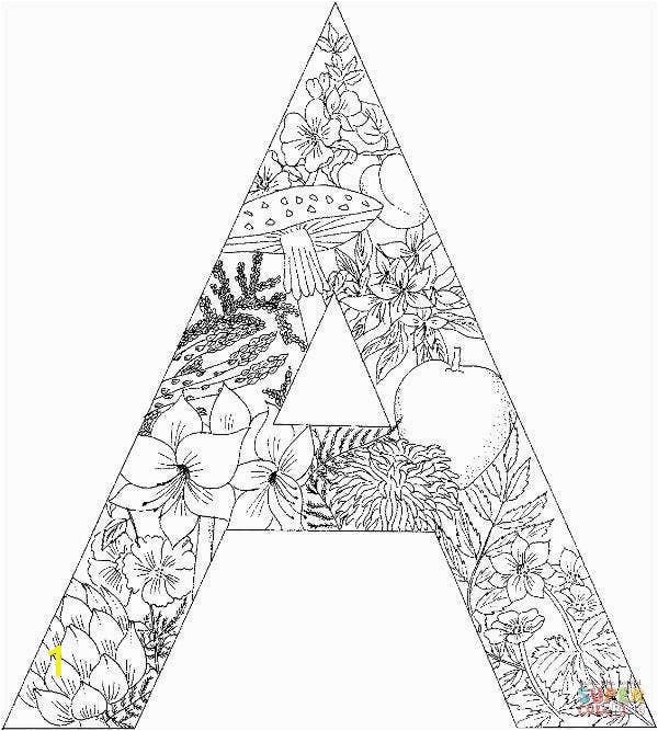 Letter A Coloring Pages for Adults 10 Best Coloring Pages for Adults Letter A Best Coloring