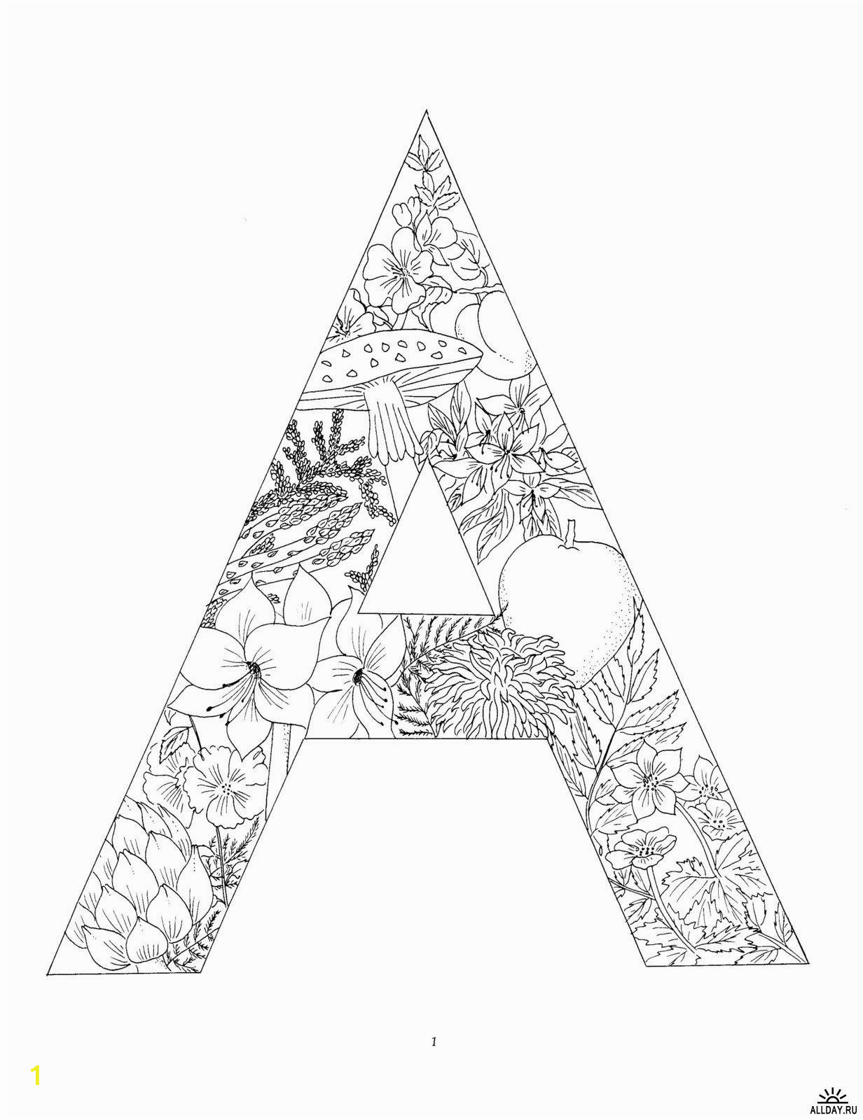 coloring pages letter a