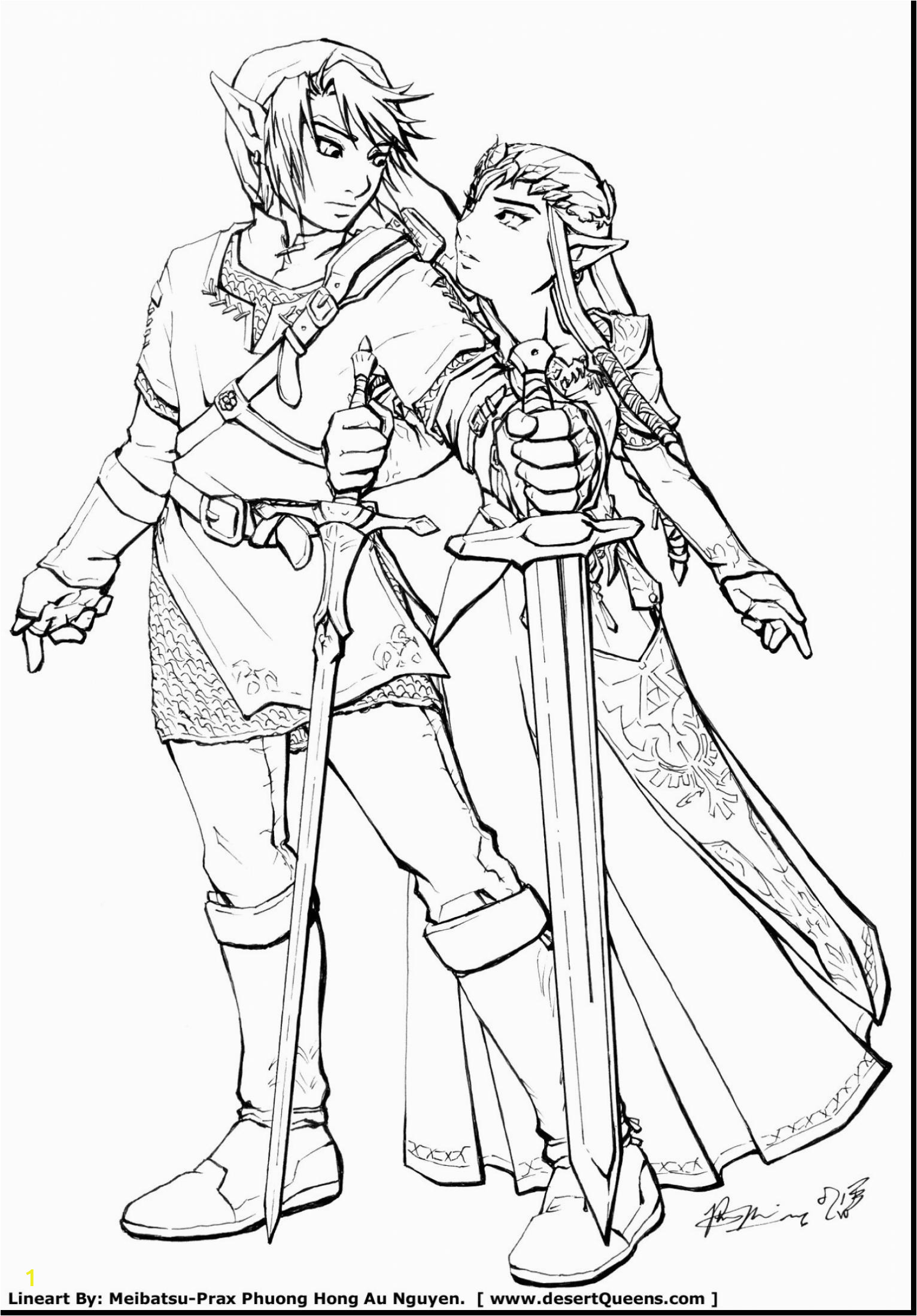 the legend of zelda coloring pages free