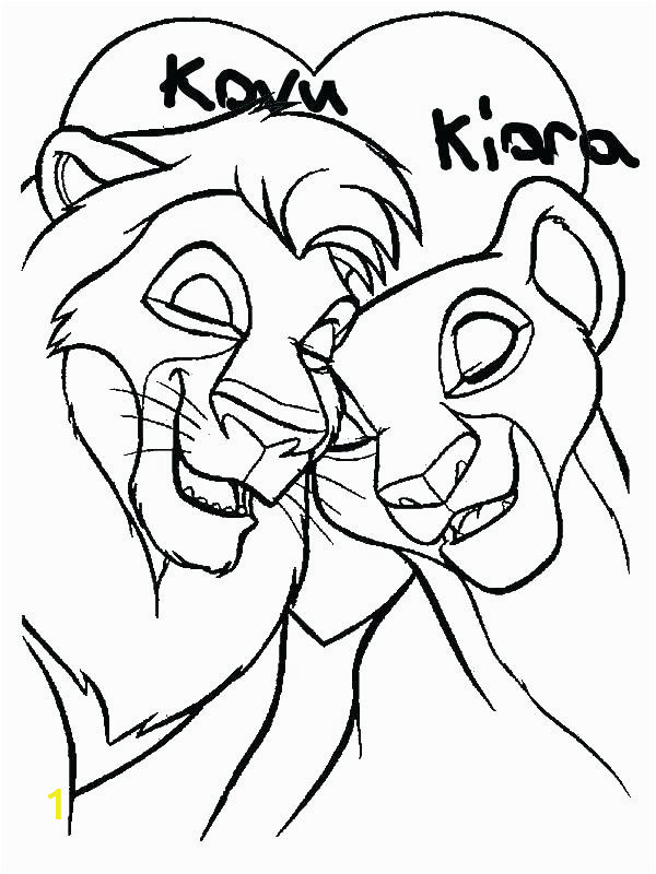 simba and nala coloring pages