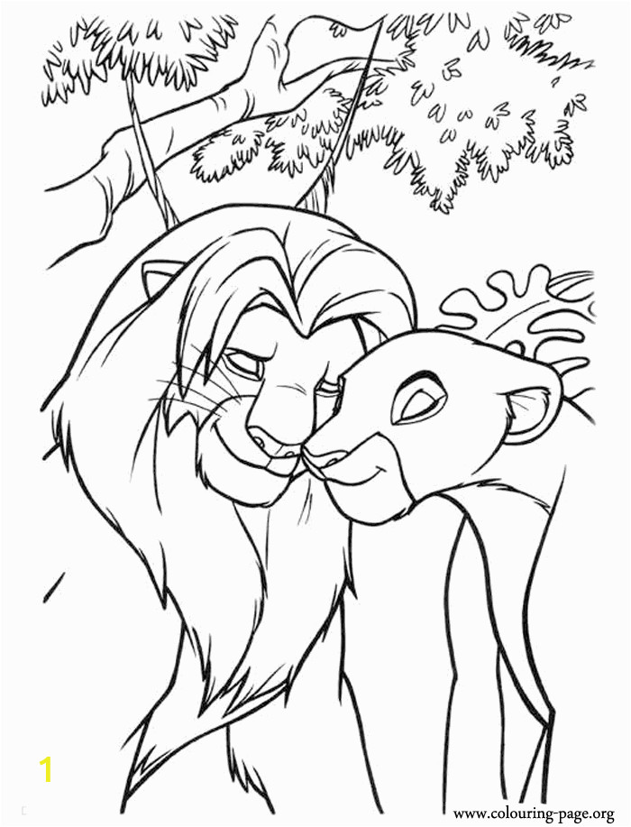 294 simba and nala meet again coloring page