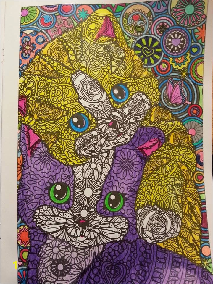 already colored coloring pages