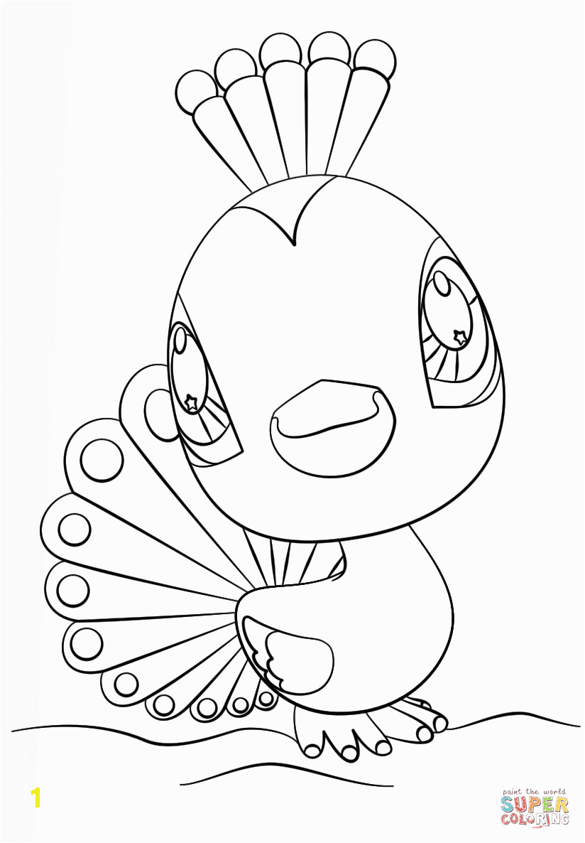 Littlest Pet Shop Peacock Coloring Pages Littlest Pet Shop Peacock Coloring Page