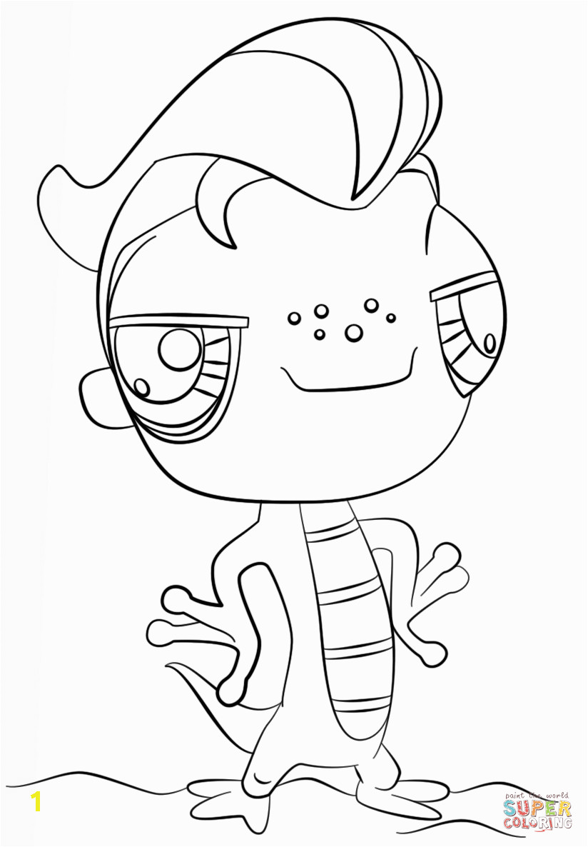 Littlest Pet Shop Seahorse Coloring Pages Littlest Pet Shop Lizard Coloring Page