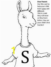Llama Llama Red Pajama Coloring Page Free Printable by Scholastic Same and Different
