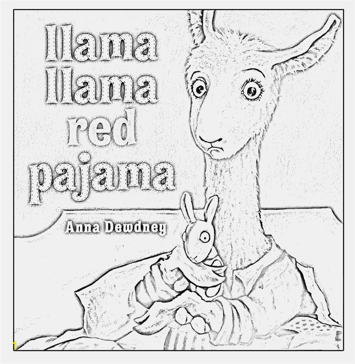 Llama Llama Red Pajama Coloring Sheet