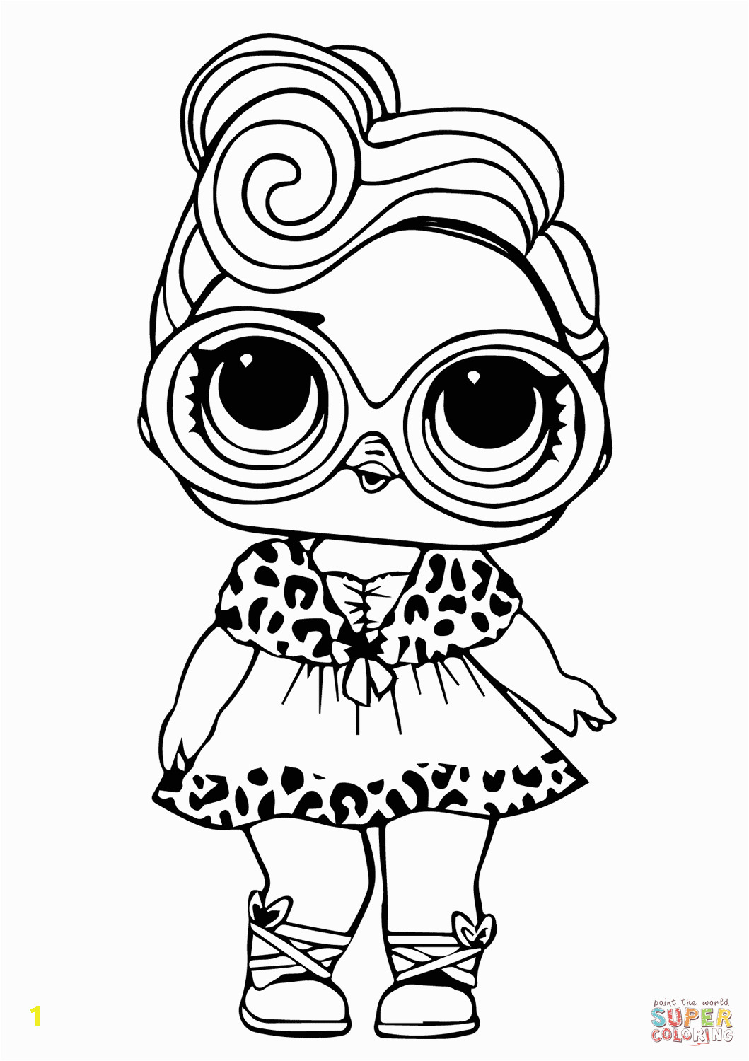 Lol Surprise Doll Coloring Pages Printable Lol Surprise Dollface Coloring Page