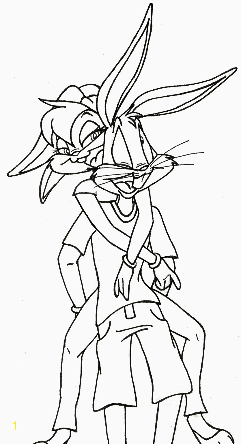 bugs bunny and a bunny coloring pages