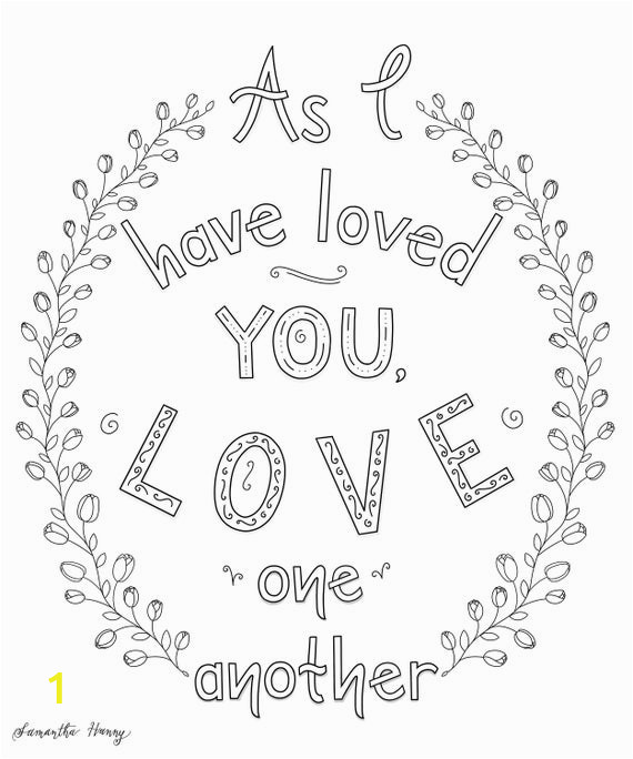 love one another coloring page lds