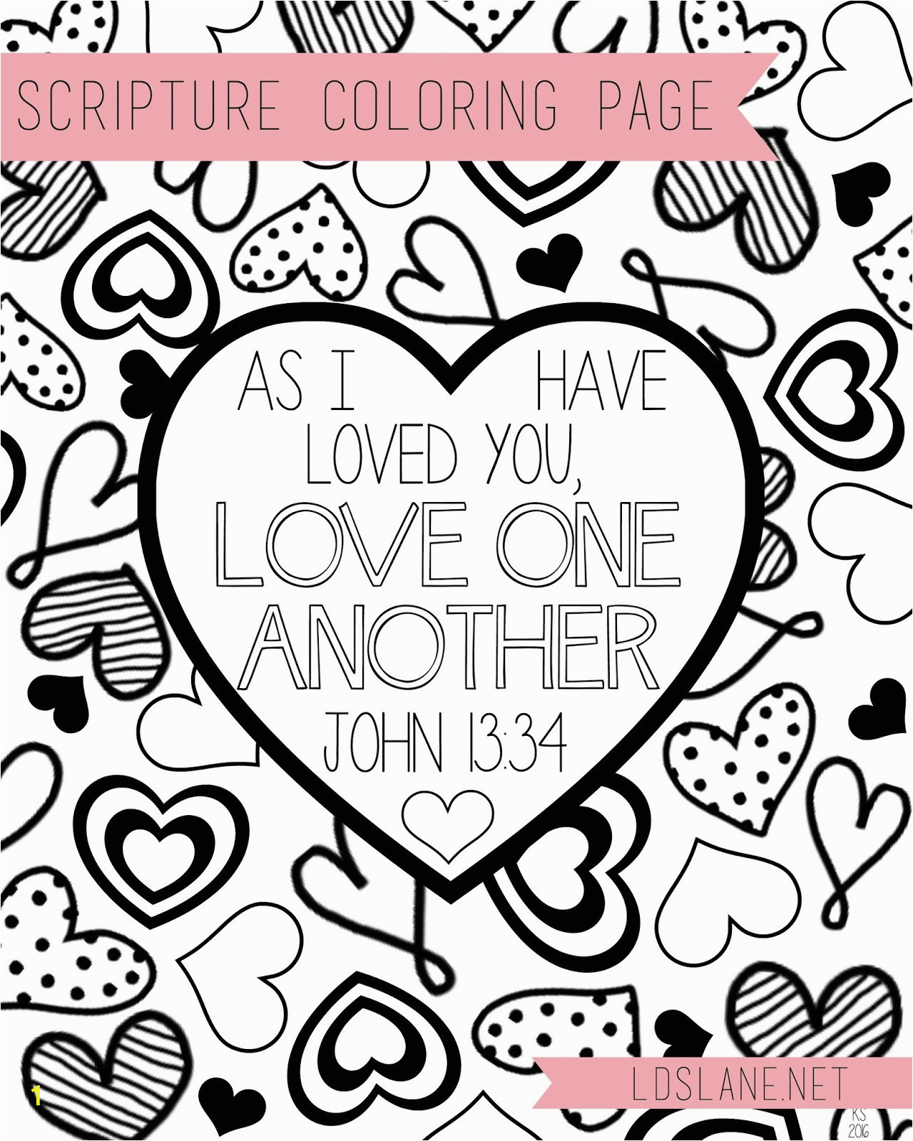 Love One Another Coloring Page Lds | divyajanani.org