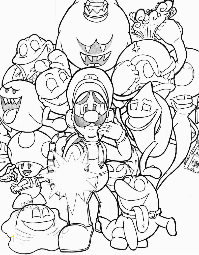 Luigi S Mansion 3 Coloring Pages Luigis Mansion 3 Free Coloring Pages