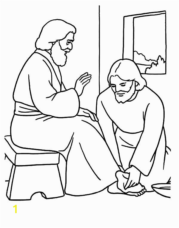 Mary Washes Jesus Feet Coloring Page Kindness Kindness Jesus Washing Feet Coloring Pages