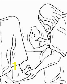 clipart of mary washing jesus feet