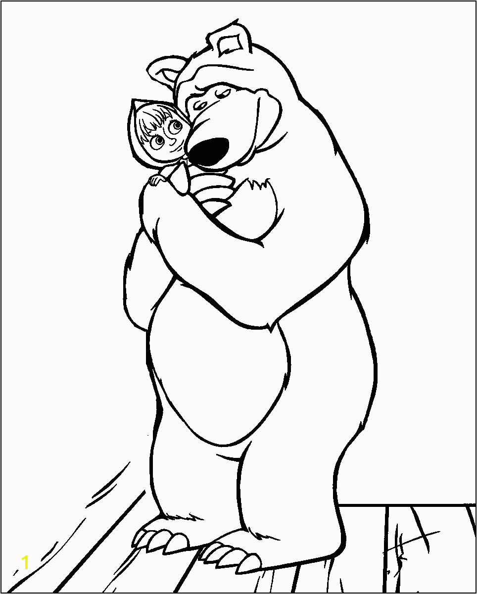 masha and the bear coloring pages