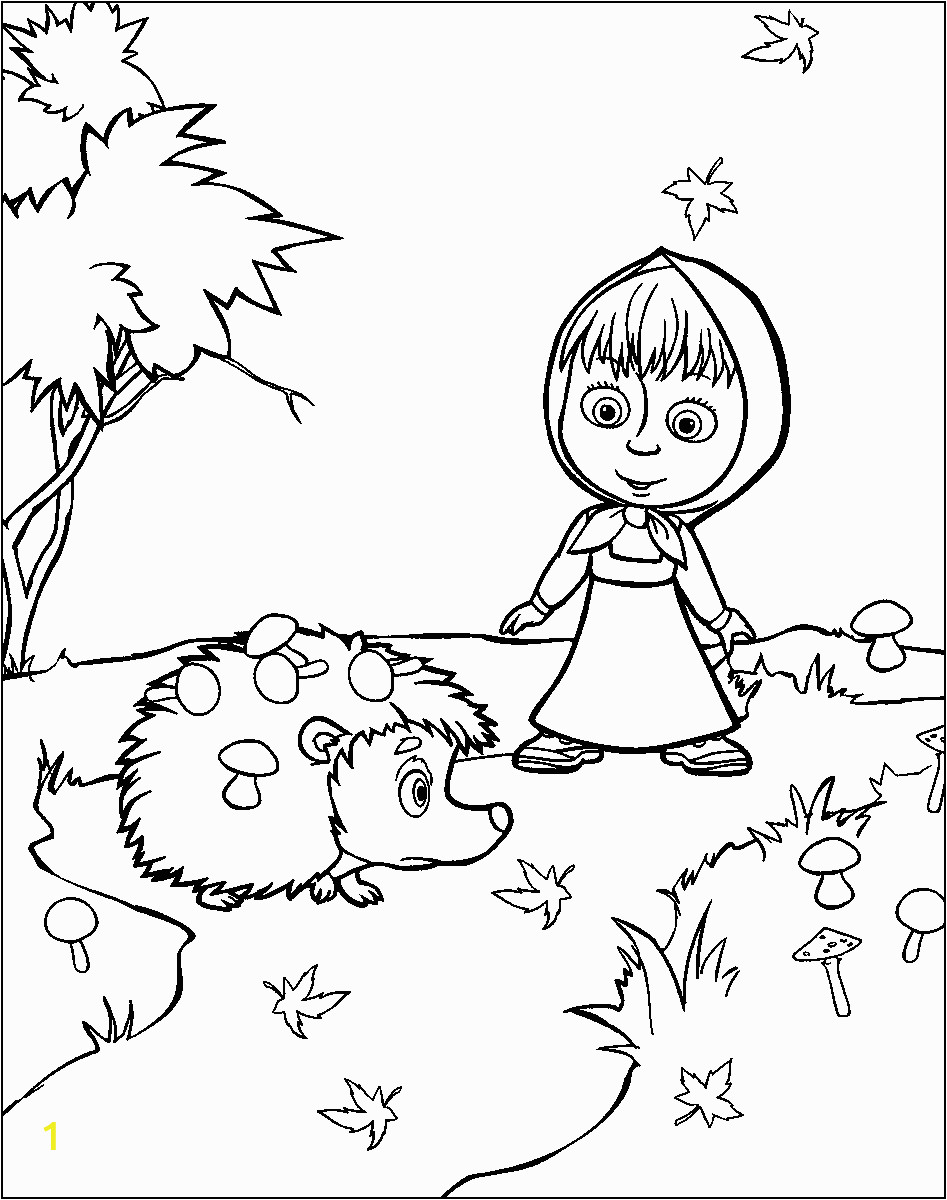 masha and the bear coloring pages