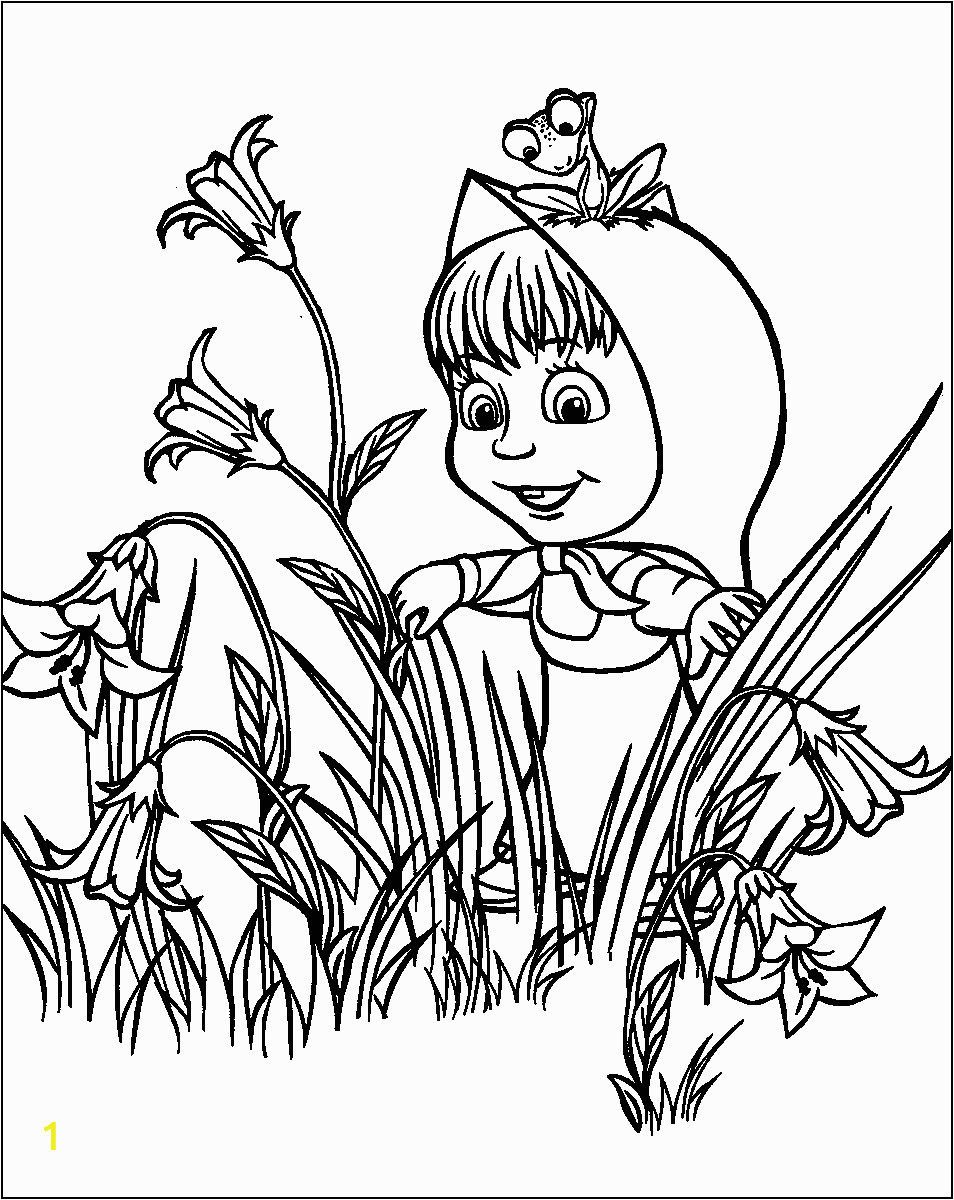 masha and the bear coloring pages