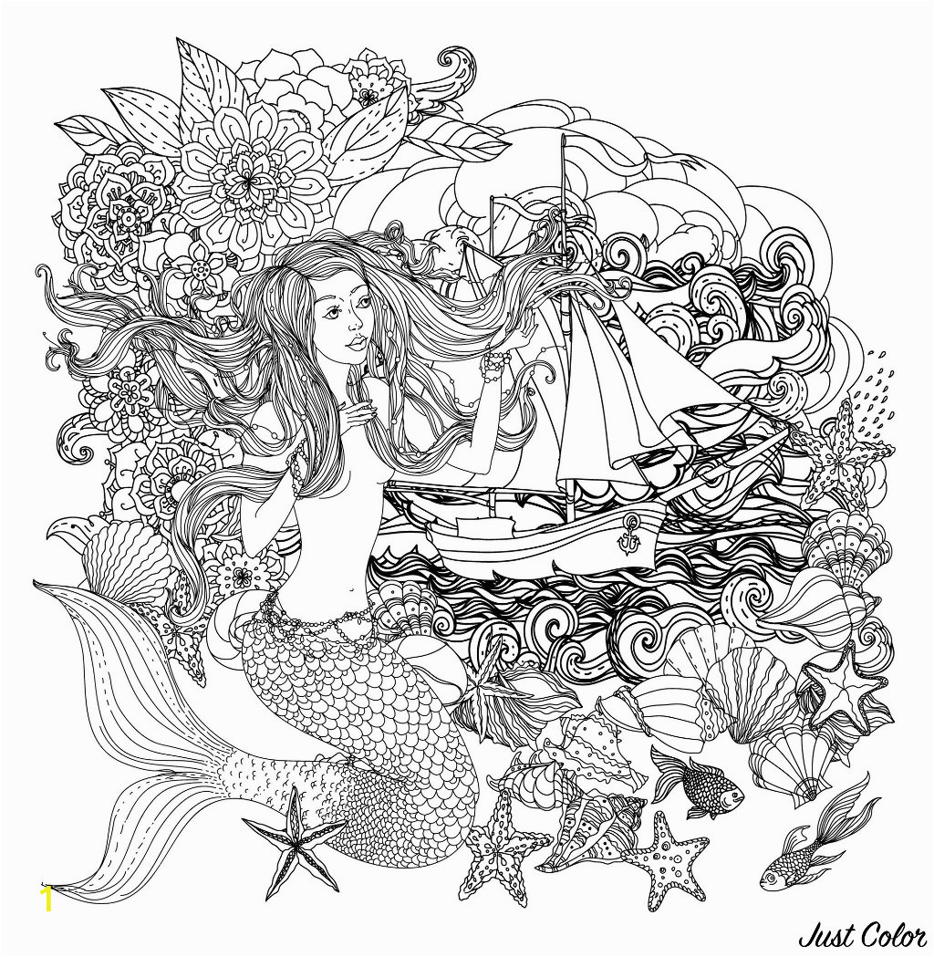 image=mermaids coloring mermaid and boat 1