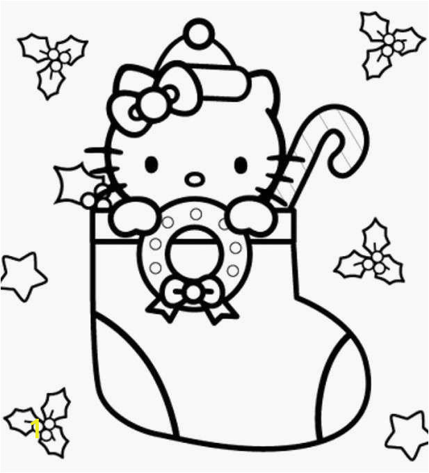 Merry Christmas Hello Kitty Coloring Pages Christmas Stocking Coloring Pages