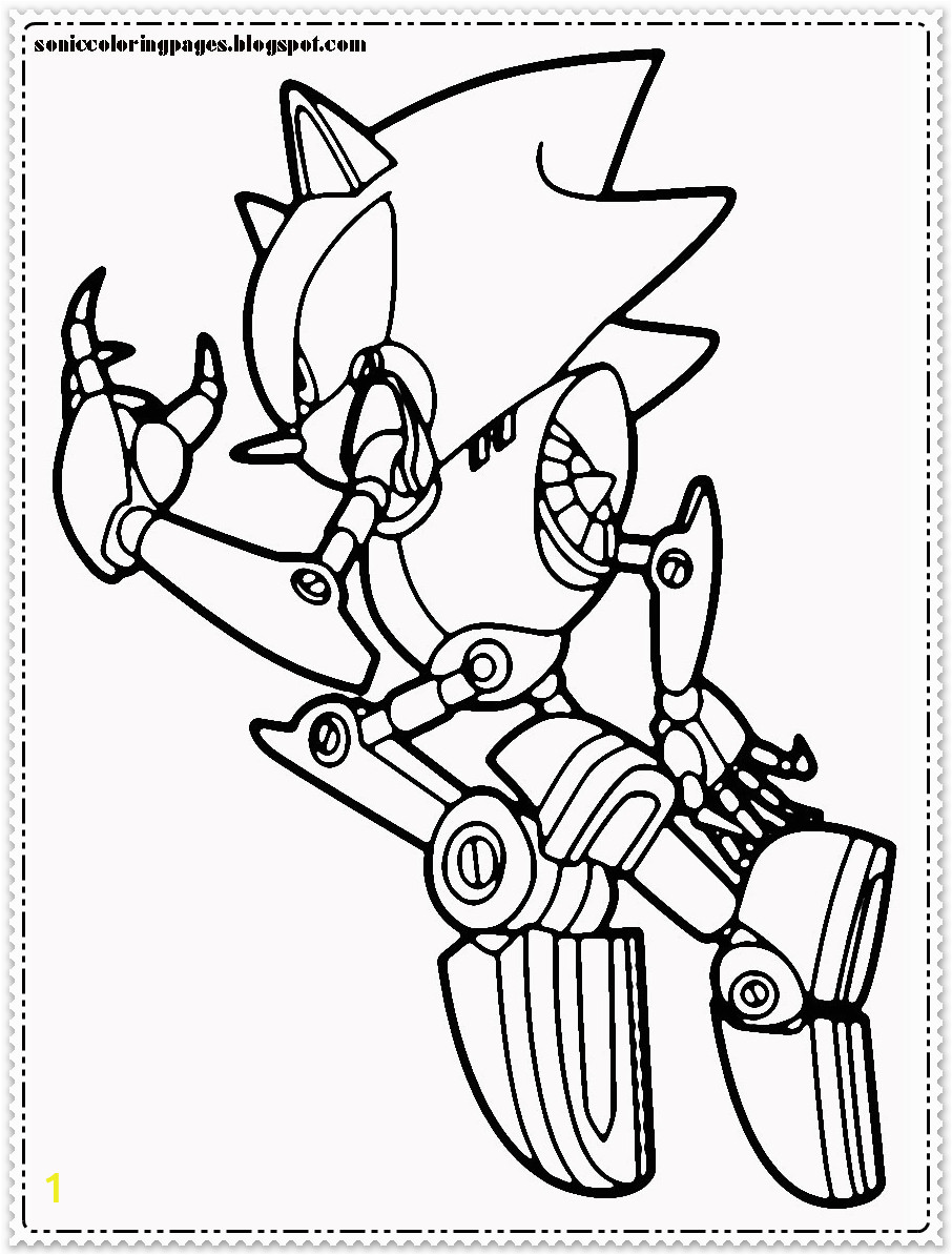 metal sonic coloring pages to print