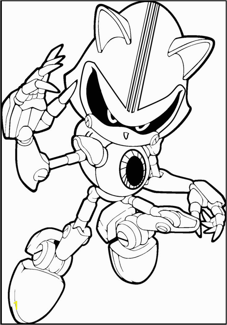 metal sonic coloring pages to print