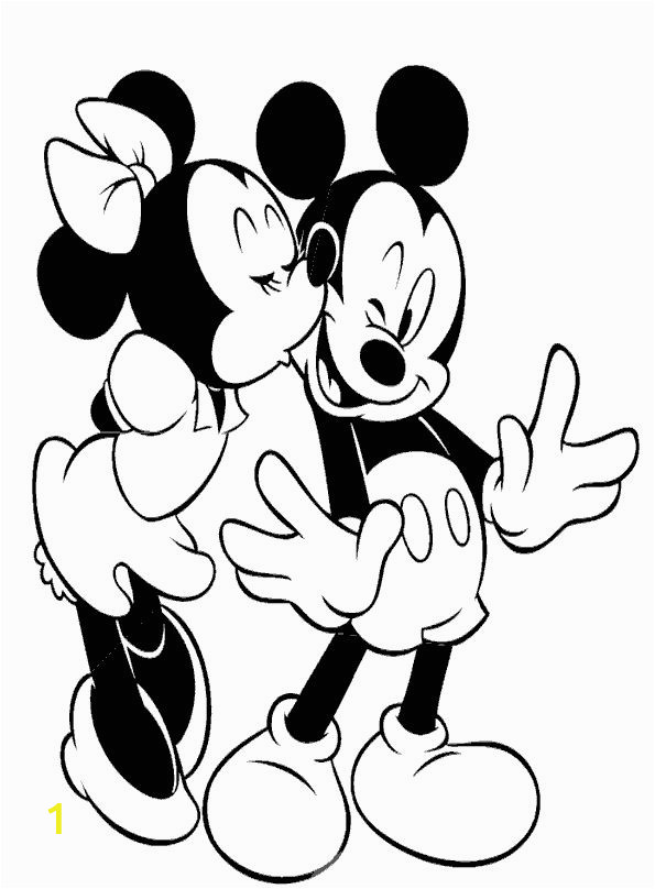 mickey and minnie mouse kissing pages sketch templates
