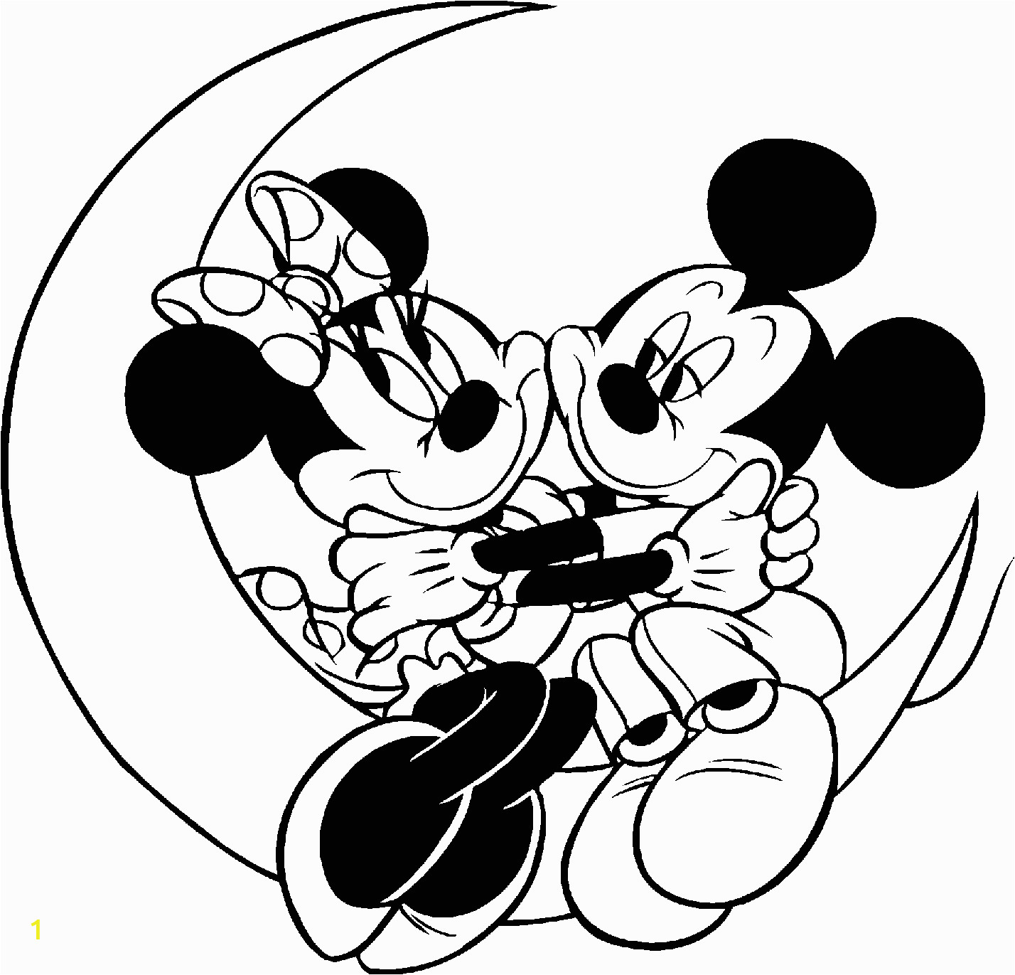 mickey mouse and minnie mouse kissing