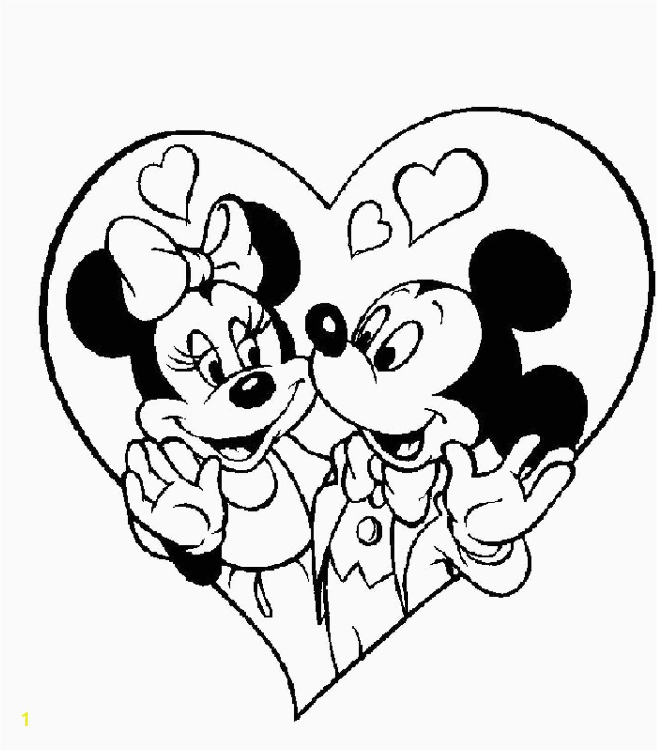 mickey mouse valentines day coloring pages