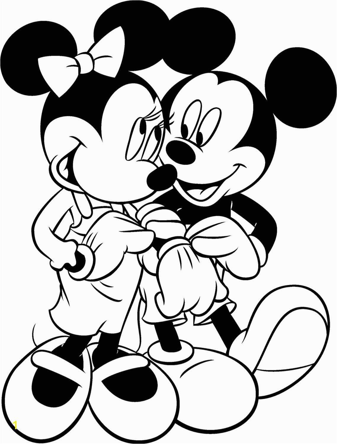 Mickey and Minnie Valentines Day Coloring Pages Valentines Mickey Mouse and Minnie Mouse Coloring Pages