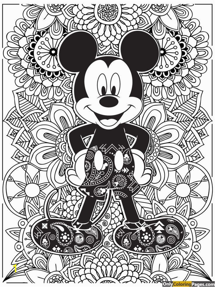Mickey Mouse Coloring Pages for Adults Detailed Mickey Mouse Coloring Book for Adults
