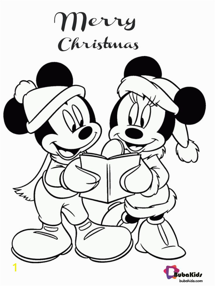 Mickey Mouse Minnie Mouse Christmas Coloring Pages Mickey and Minnie Mouse Merry Christmas Coloring Picture