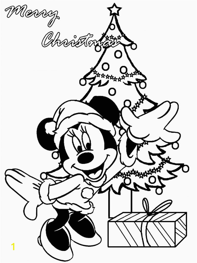 mickey mouse christmas coloring pages