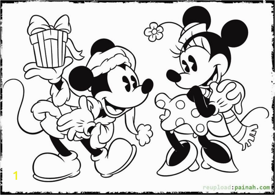 minnie mouse christmas coloring pages