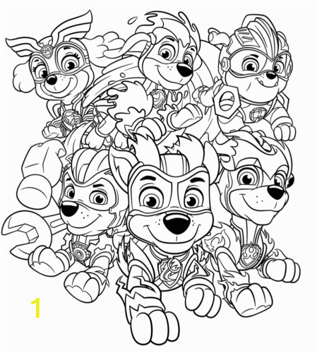 10 free paw patrol mighty pups coloring pages printable