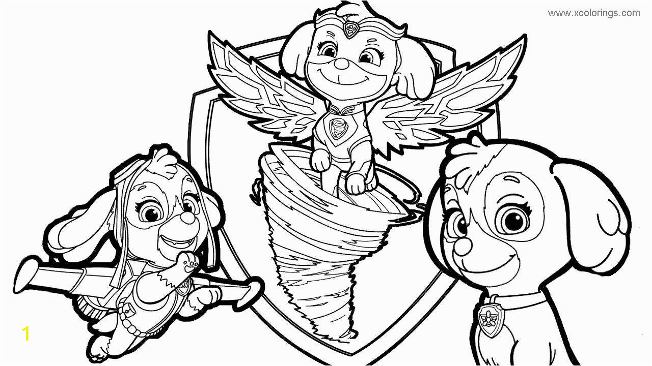 paw patrol mighty pups coloring pages