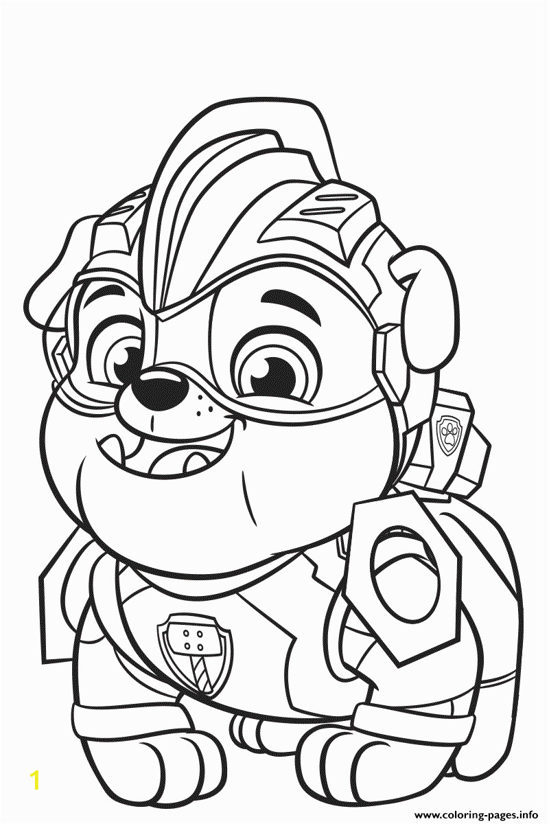 paw patrol mighty pups rubble printable coloring pages book