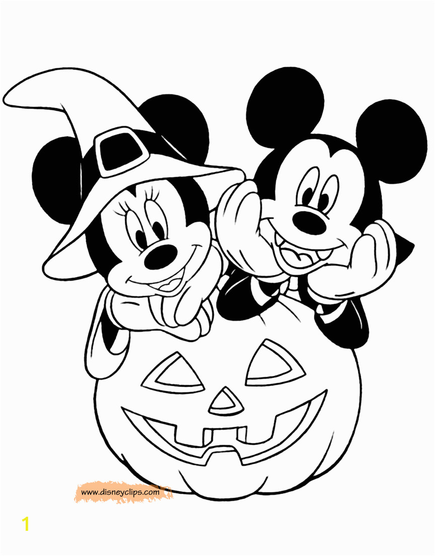 Minnie and Mickey Halloween Coloring Pages Minnie and Mickey Halloween Coloring Pages