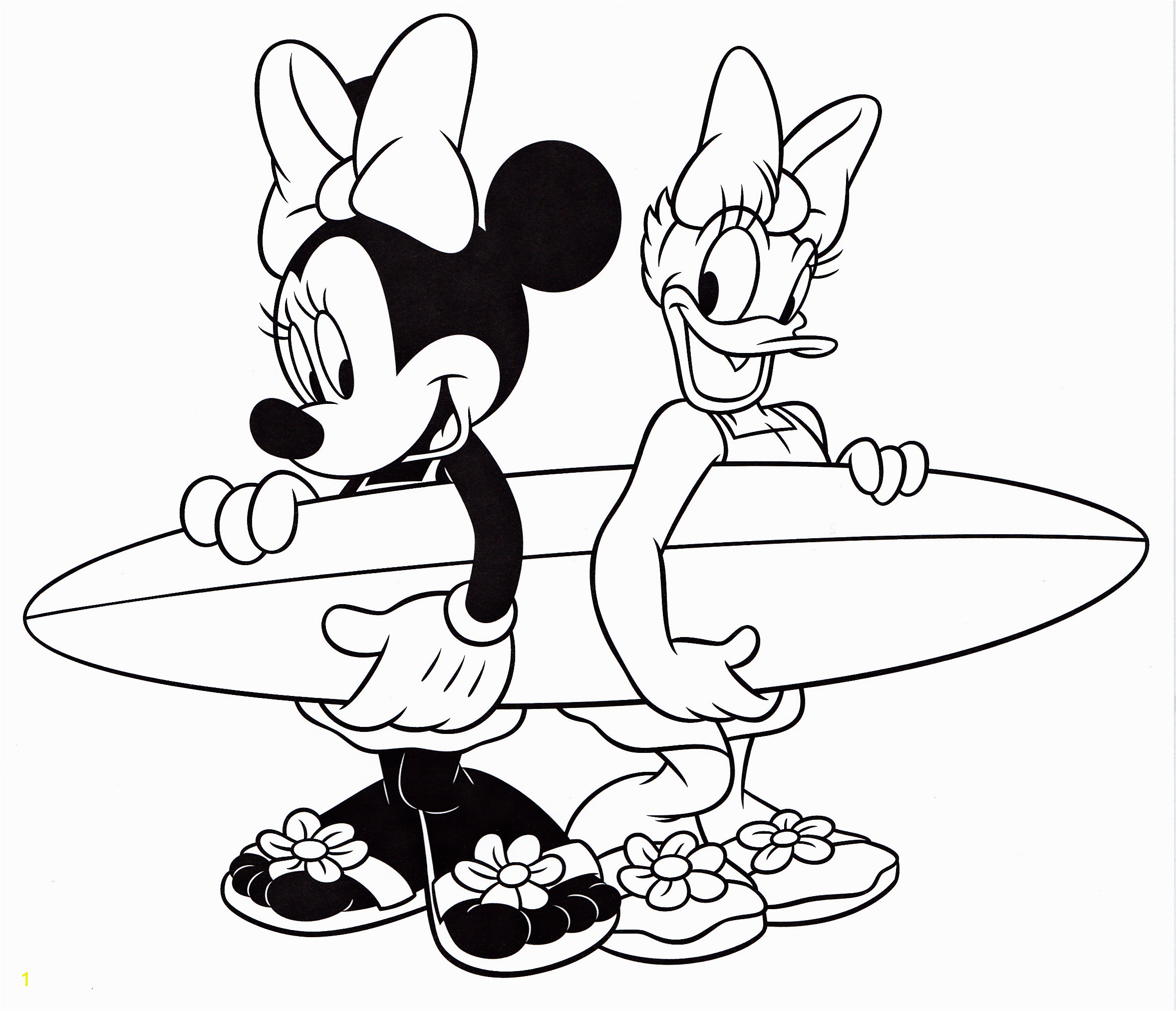 minnie and daisy coloring pages