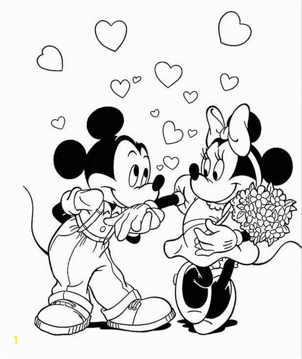 mickey and minnie mouse drawing