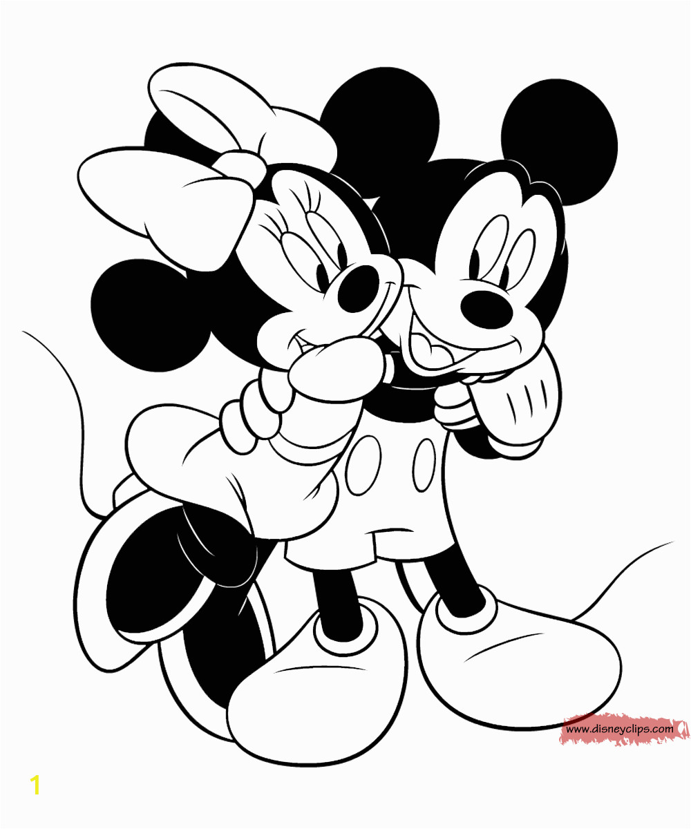 mickey mouse and minnie coloring pages