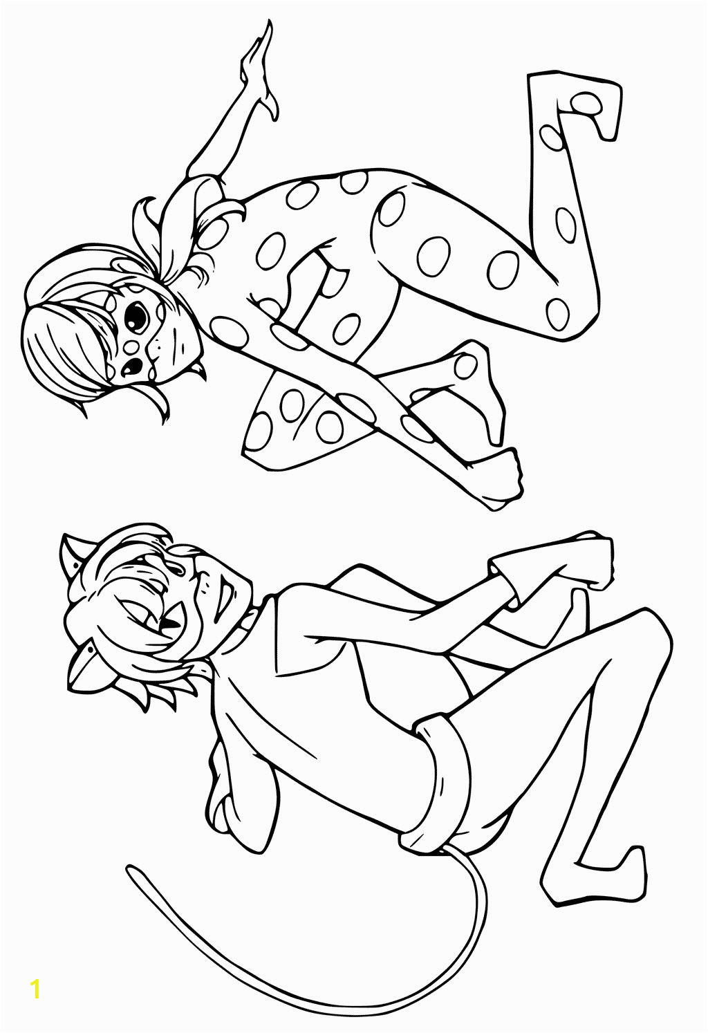 ladybug and cat noir coloring pages sketch templates