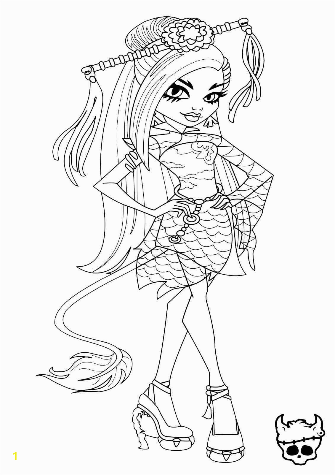 monster high coloring pages freaky fusion