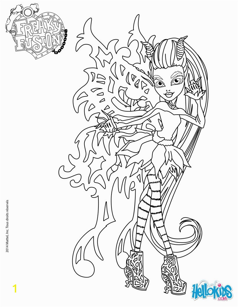 Monster High Coloring Pages Freaky Fusion Monster High Freaky Fusion Bonita Femur Coloring Pages