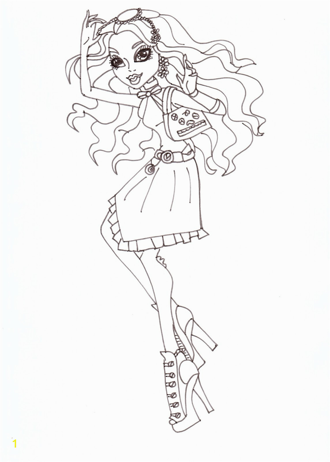 Monster High Coloring Pages Freaky Fusion Monster High Rebeca Steam Free Coloring Pages