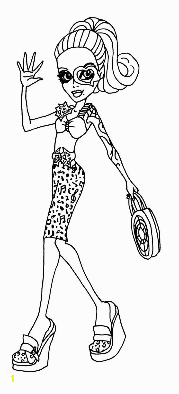 Monster High Coloring Pages Freaky Fusion Monster High Veuns Free Coloring Pages