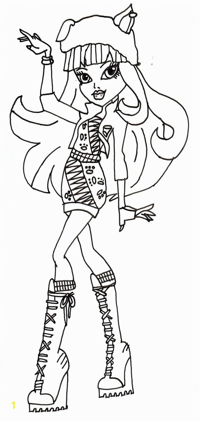 Monster High Coloring Pages Howleen Wolf Free Printable Monster High Coloring Pages Howleen Wolf