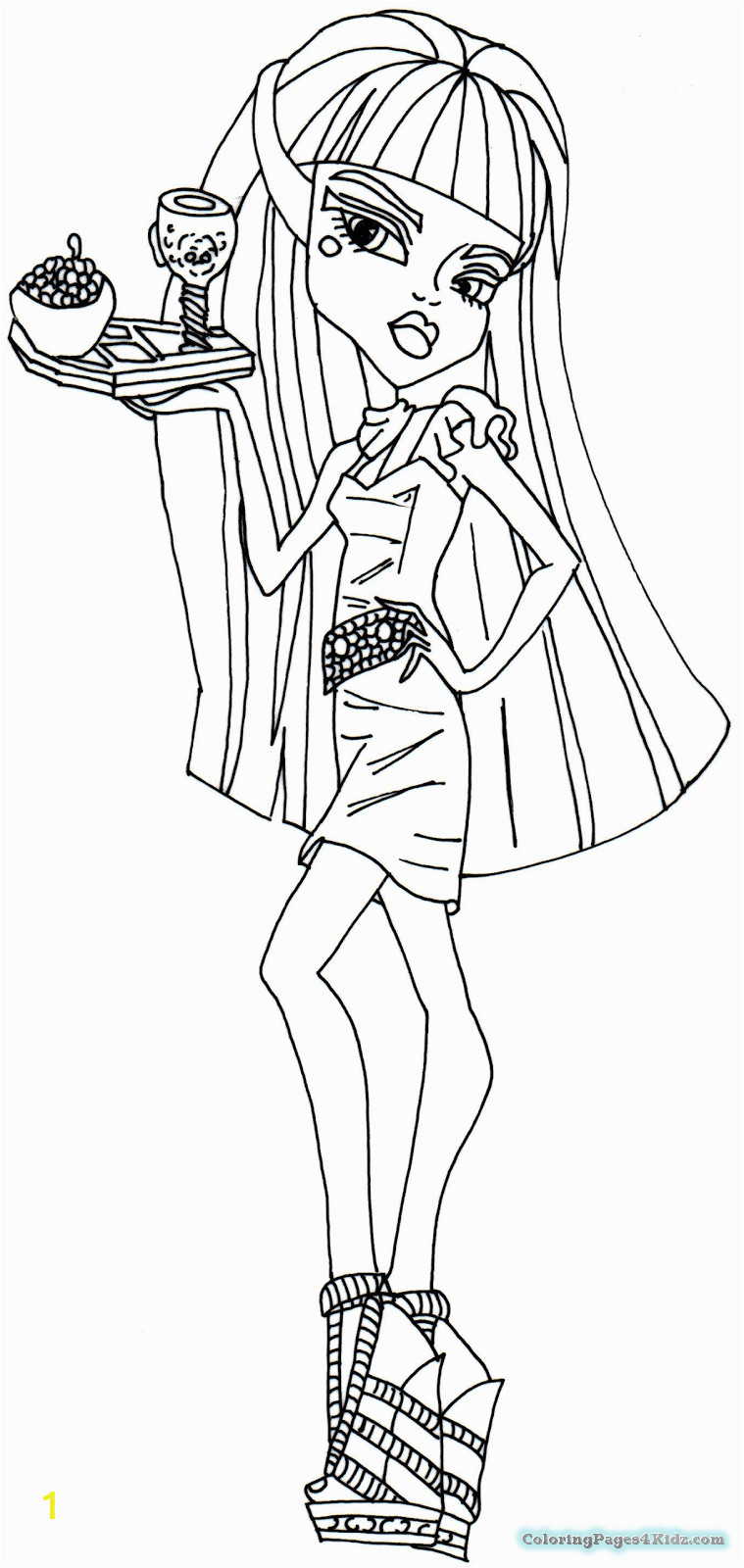 monster high howleen coloring pages 1029