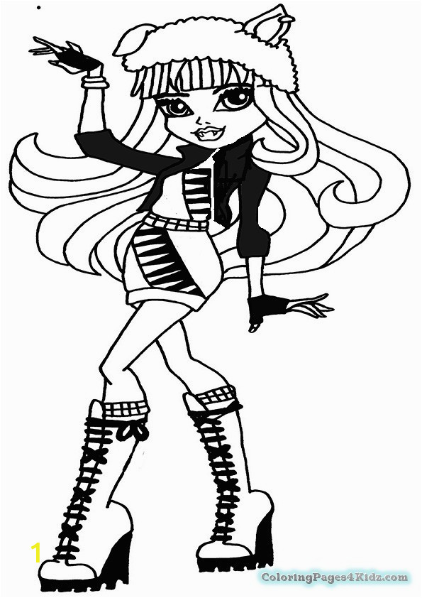 monster high howleen coloring pages 1037